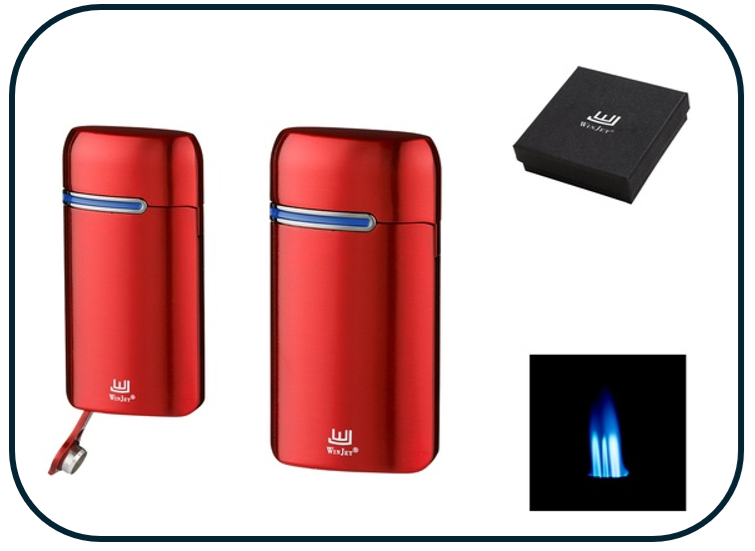 Winjet Lighter Red with Cigar Punch